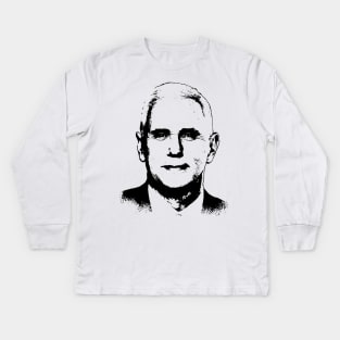 Mike Pence Pop Art Portrait Kids Long Sleeve T-Shirt